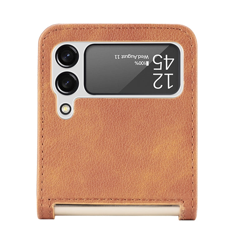 For Samsung Galaxy Z Flip 4 5G Folding Litchi Texture Card Wallet Phone Case