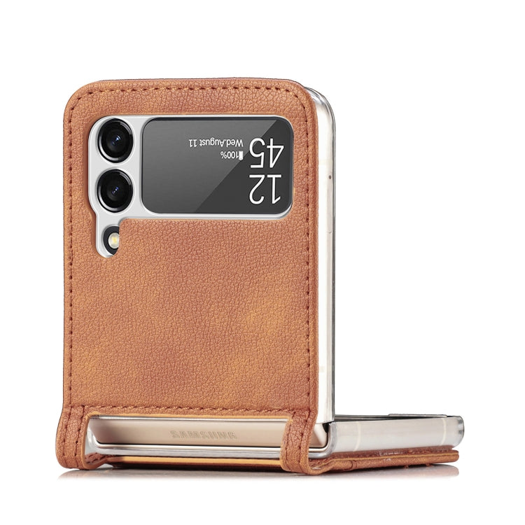 For Samsung Galaxy Z Flip 4 5G Folding Litchi Texture Card Wallet Phone Case