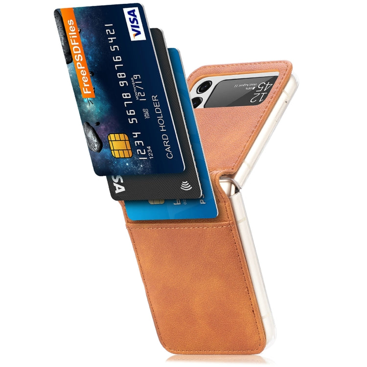 For Samsung Galaxy Z Flip 4 5G Folding Litchi Texture Card Wallet Phone Case