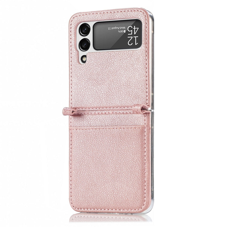 For Samsung Galaxy Z Flip 4 5G Folding Litchi Texture Card Wallet Phone Case