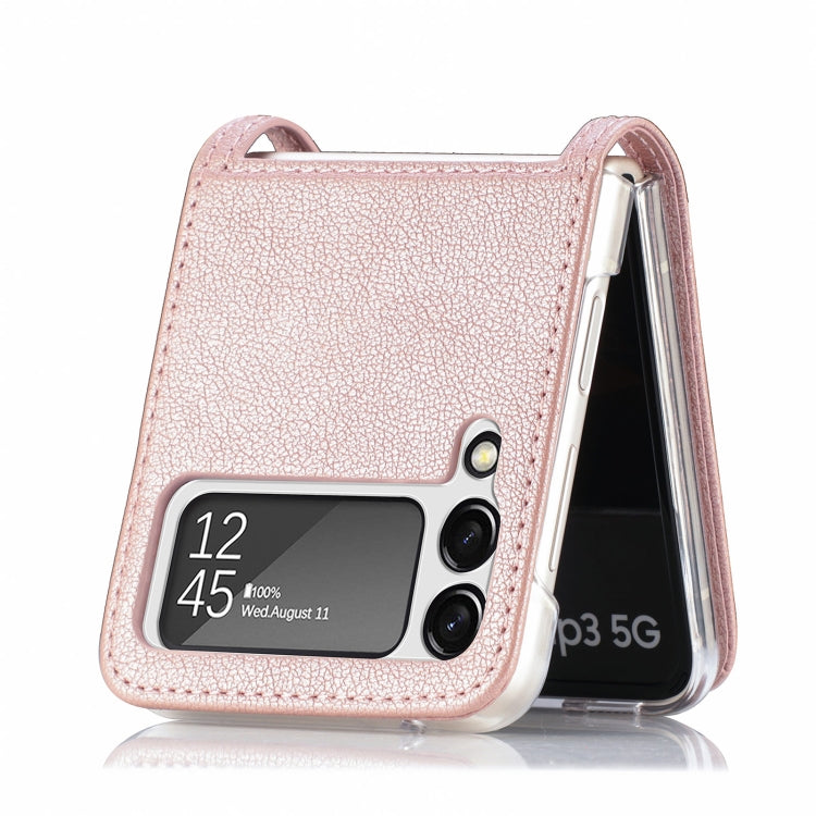 For Samsung Galaxy Z Flip 4 5G Folding Litchi Texture Card Wallet Phone Case