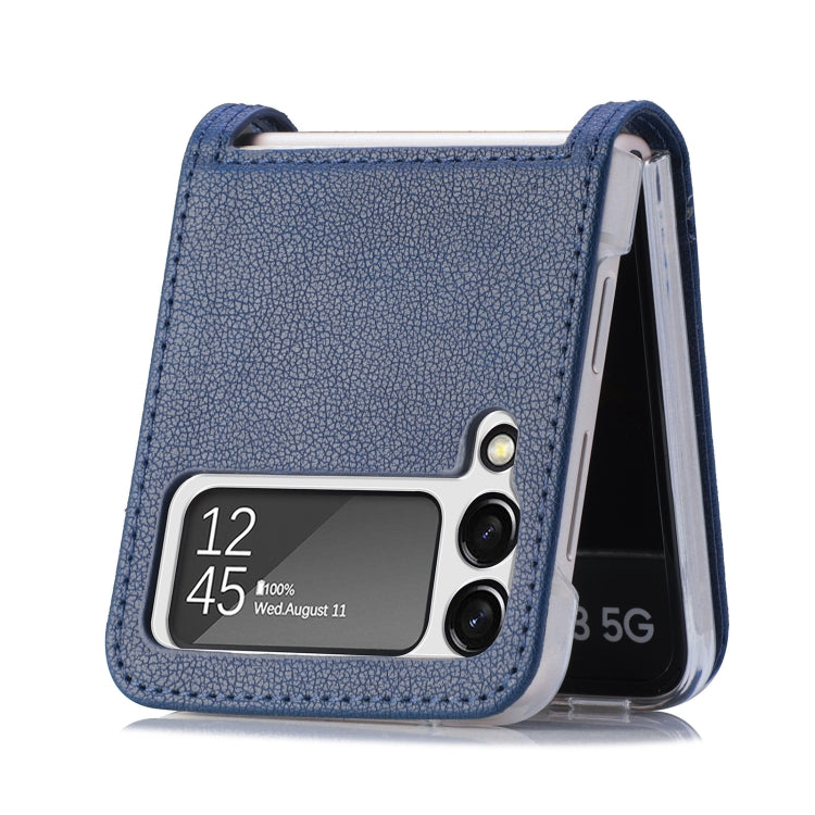 For Samsung Galaxy Z Flip 4 5G Folding Litchi Texture Card Wallet Phone Case