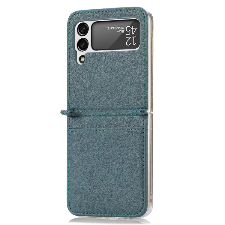 For Samsung Galaxy Z Flip 4 5G Folding Litchi Texture Card Wallet Phone Case