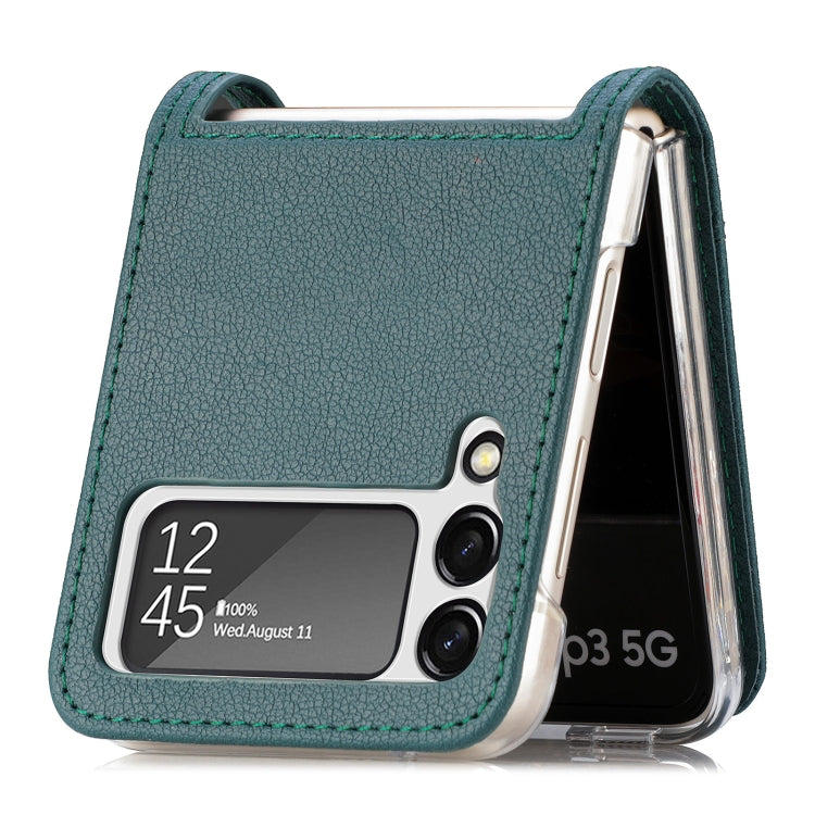 For Samsung Galaxy Z Flip 4 5G Folding Litchi Texture Card Wallet Phone Case