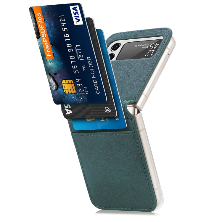 For Samsung Galaxy Z Flip 4 5G Folding Litchi Texture Card Wallet Phone Case