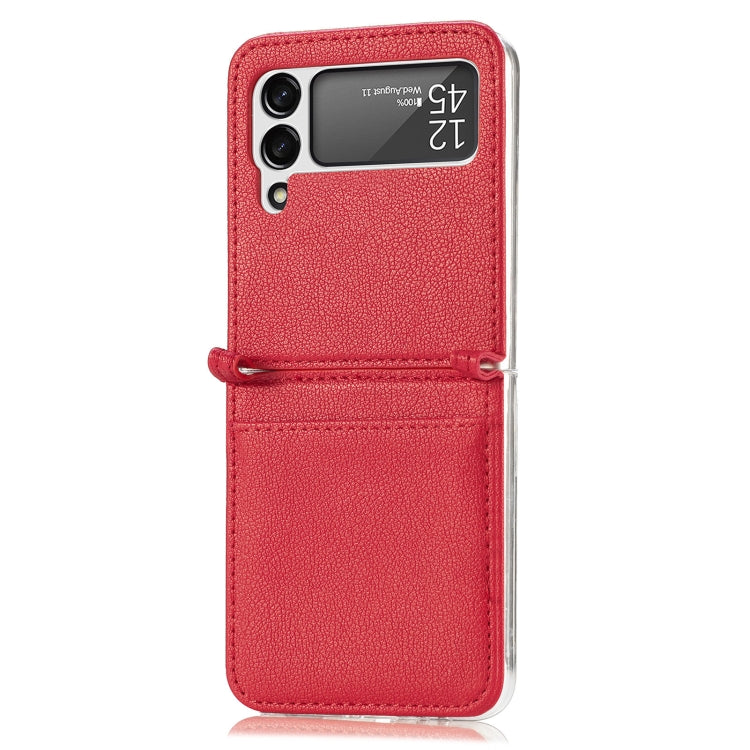 For Samsung Galaxy Z Flip 4 5G Folding Litchi Texture Card Wallet Phone Case