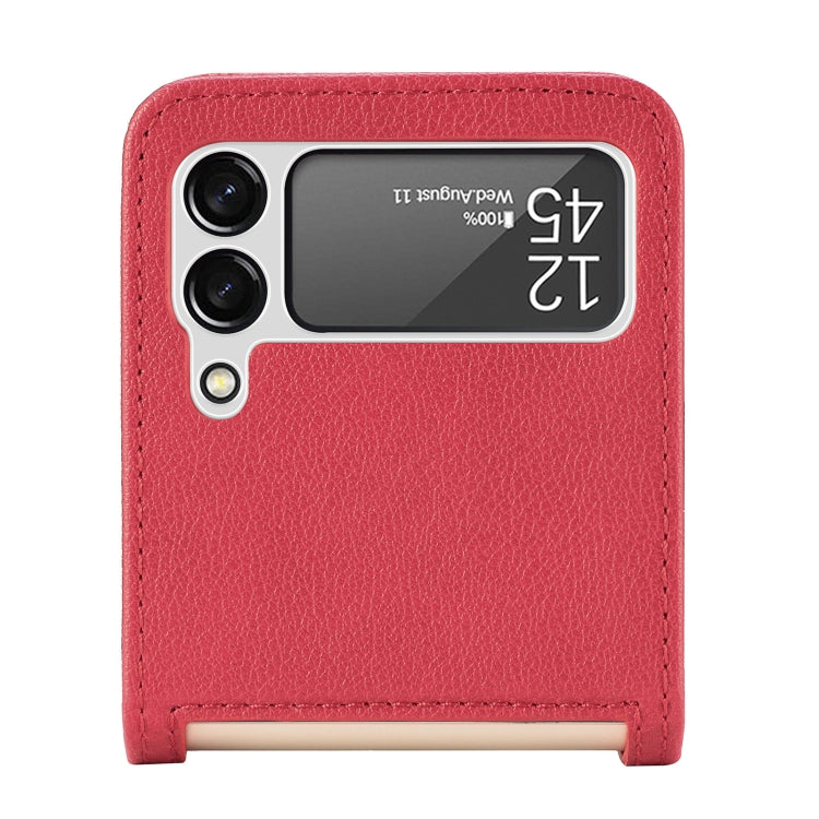 For Samsung Galaxy Z Flip 4 5G Folding Litchi Texture Card Wallet Phone Case