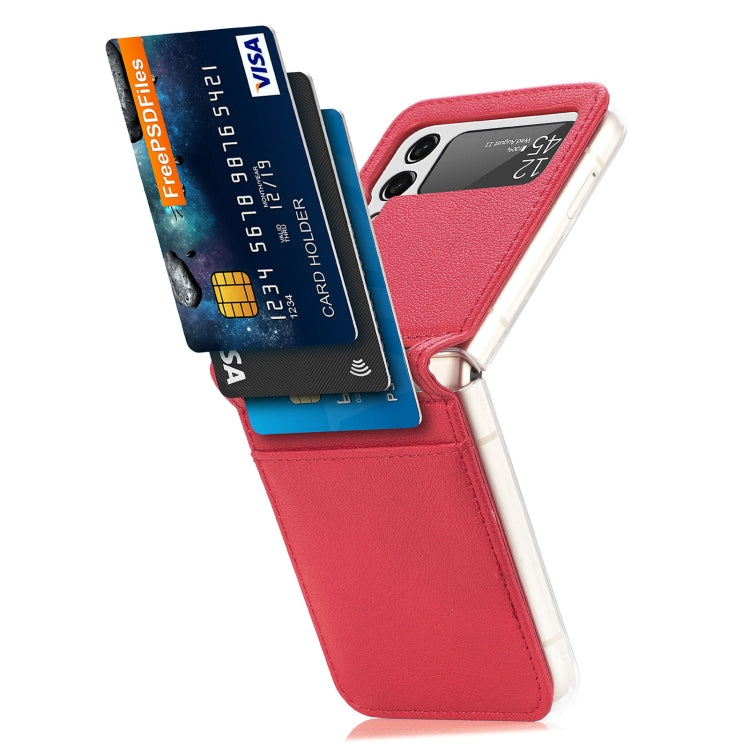 For Samsung Galaxy Z Flip 4 5G Folding Litchi Texture Card Wallet Phone Case
