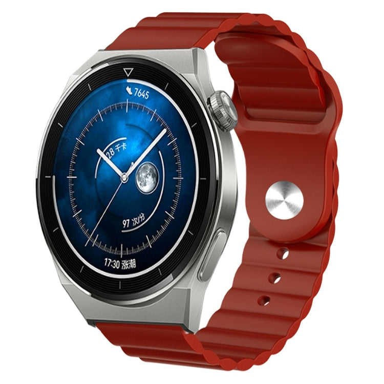 For Huawei Watch GT3 Pro 46mm 22mm Corrugated Silicone Watch Band