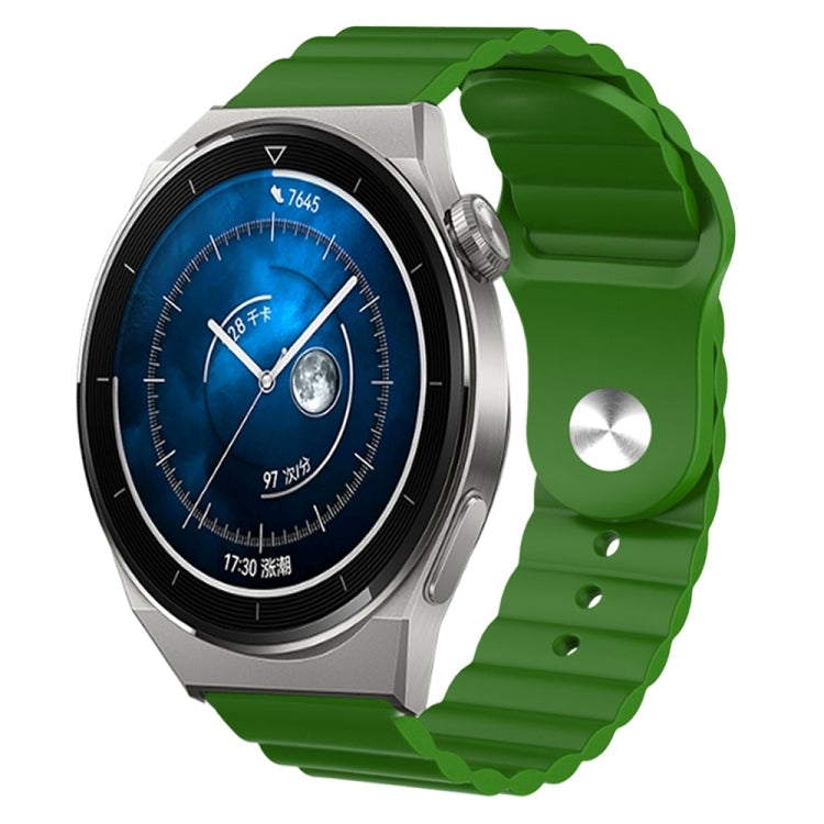 For Huawei Watch GT3 Pro 46mm 22mm Corrugated Silicone Watch Band