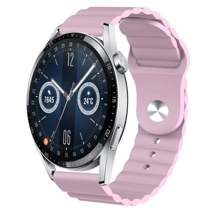 For Huawei Watch GT3 46mm 22mm Corrugated Silicone Watch Band