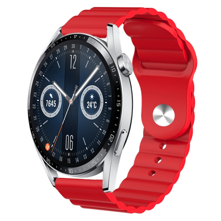 For Huawei Watch GT3 46mm 22mm Corrugated Silicone Watch Band