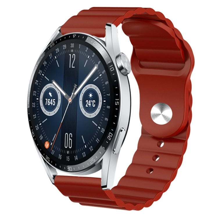 For Huawei Watch GT3 46mm 22mm Corrugated Silicone Watch Band