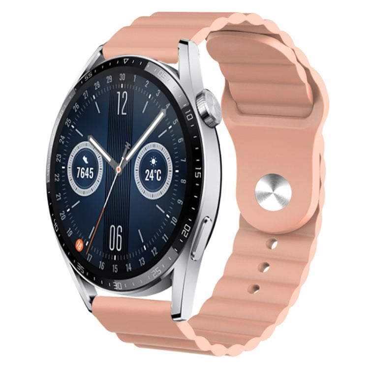 For Huawei Watch GT3 46mm 22mm Corrugated Silicone Watch Band