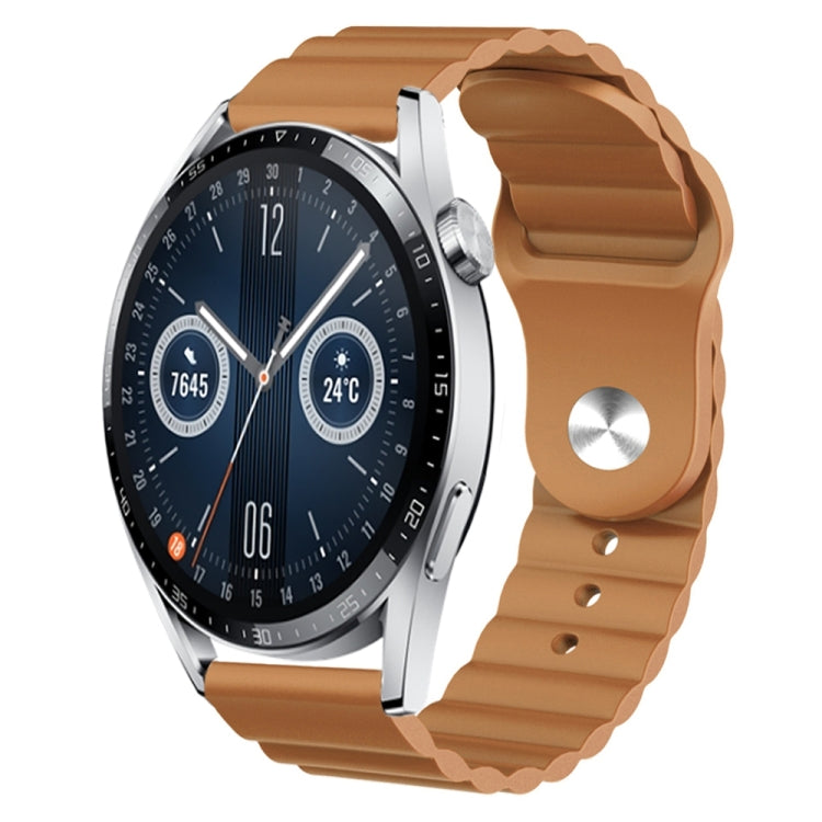 For Huawei Watch GT3 46mm 22mm Corrugated Silicone Watch Band