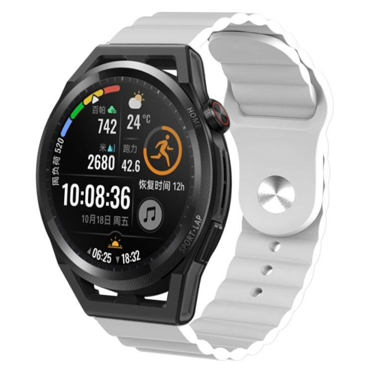 For Huawei Watch GT Runner 22mm Corrugated Silicone Watch Band