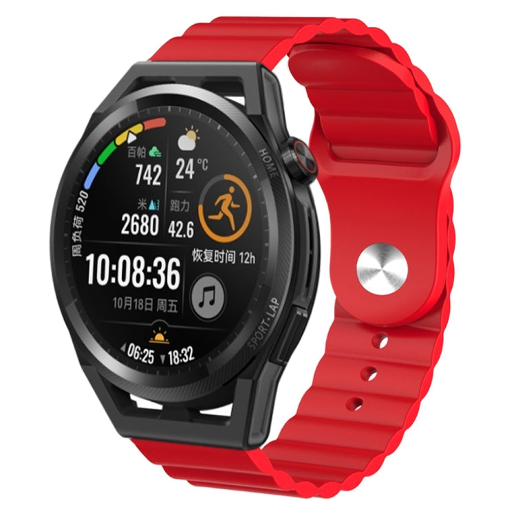 For Huawei Watch GT Runner 22mm Corrugated Silicone Watch Band