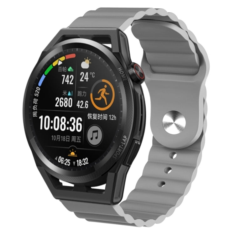 For Huawei Watch GT Runner 22mm Corrugated Silicone Watch Band