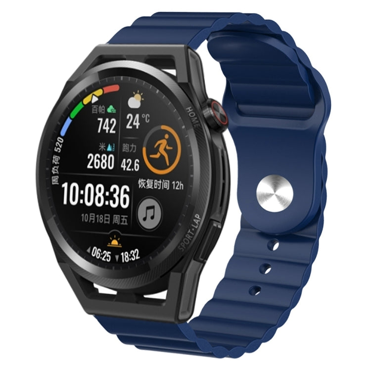 For Huawei Watch GT Runner 22mm Corrugated Silicone Watch Band
