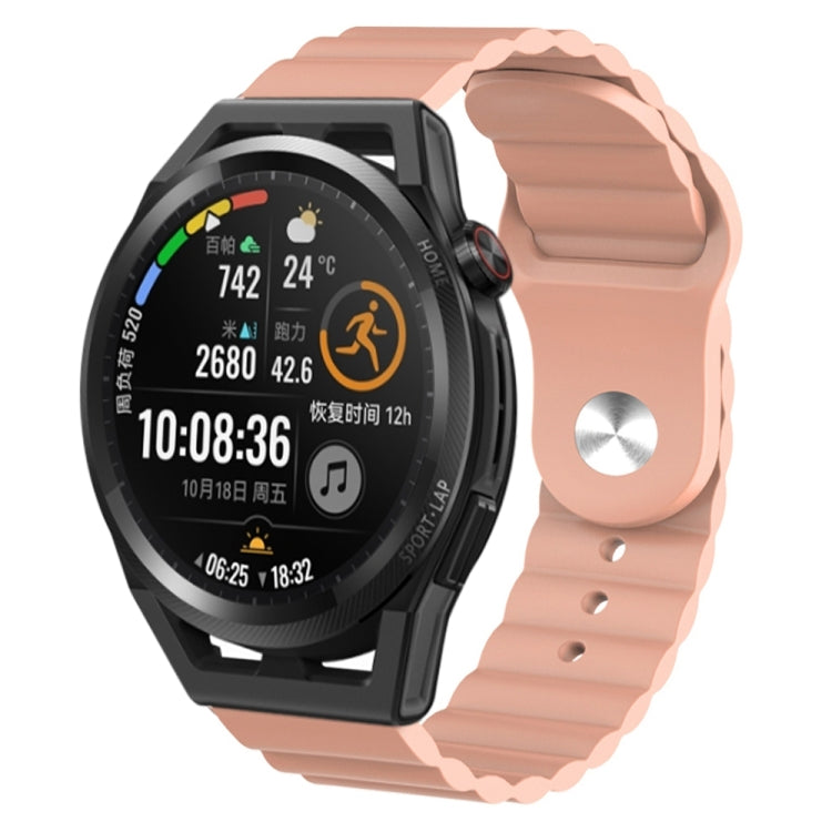 For Huawei Watch GT Runner 22mm Corrugated Silicone Watch Band