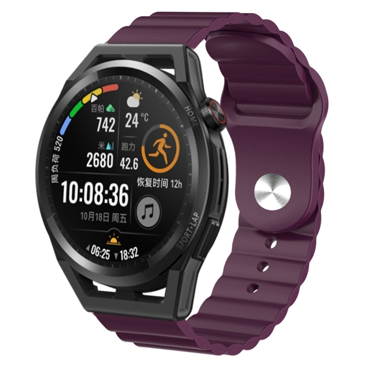 For Huawei Watch GT Runner 22mm Corrugated Silicone Watch Band