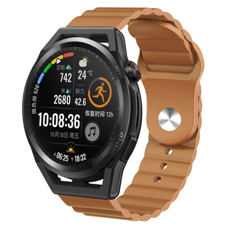 For Huawei Watch GT Runner 22mm Corrugated Silicone Watch Band