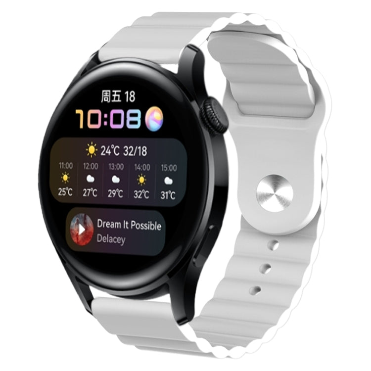 For Huawei Watch 3 22mm Corrugated Silicone Watch Band