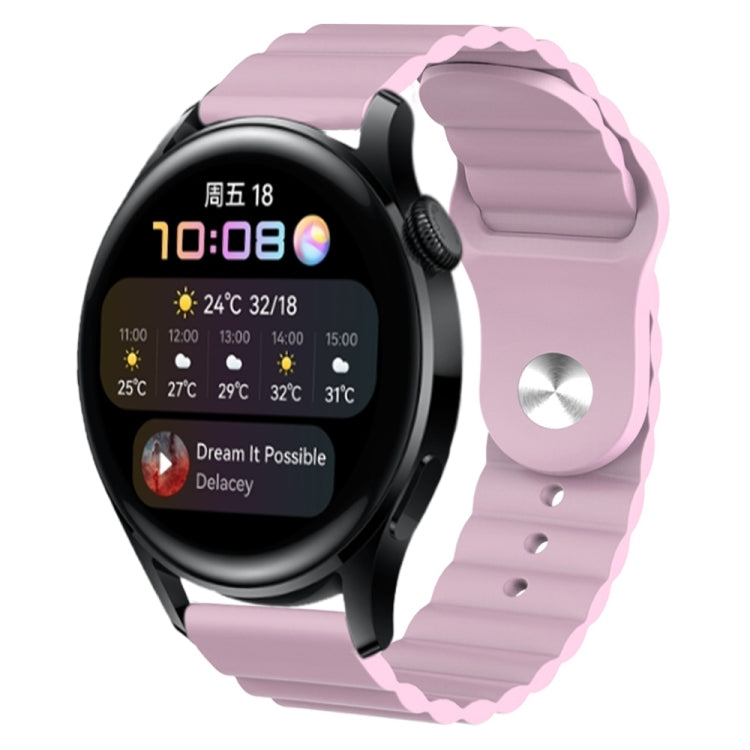 For Huawei Watch 3 22mm Corrugated Silicone Watch Band