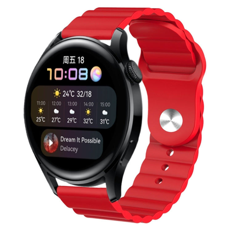 For Huawei Watch 3 22mm Corrugated Silicone Watch Band