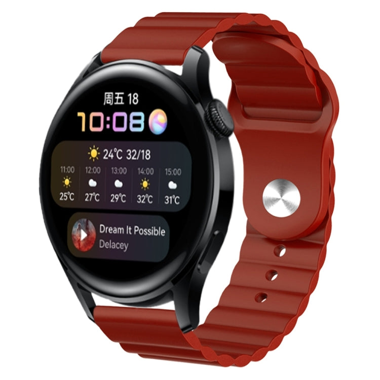 For Huawei Watch 3 22mm Corrugated Silicone Watch Band
