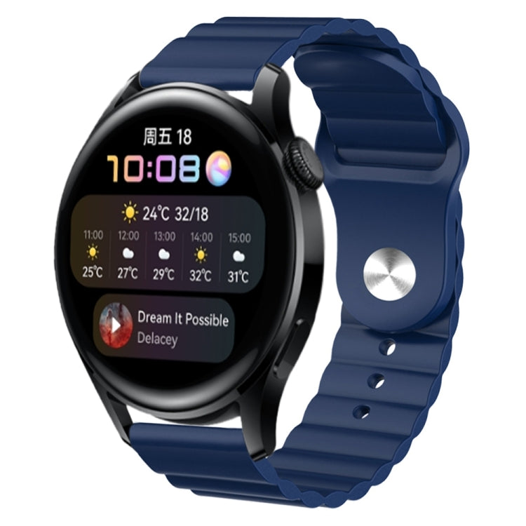 For Huawei Watch 3 22mm Corrugated Silicone Watch Band