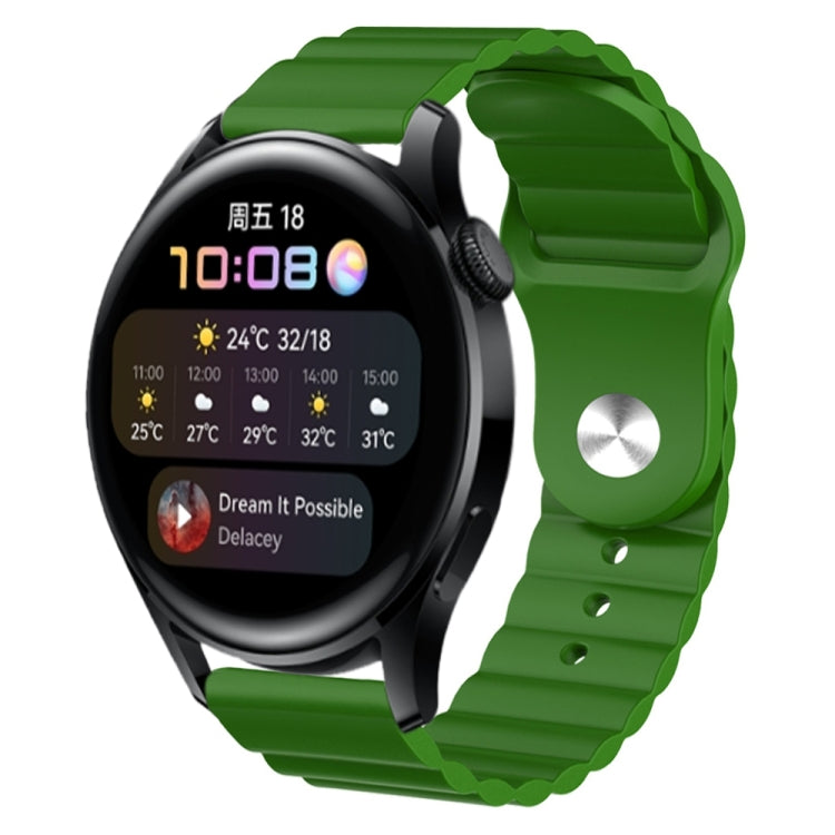 For Huawei Watch 3 22mm Corrugated Silicone Watch Band