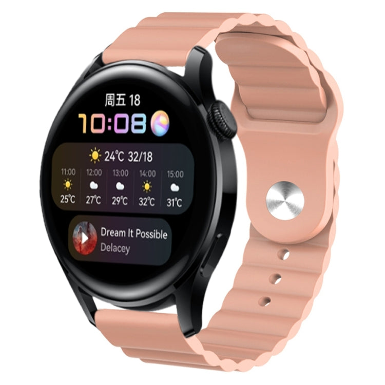 For Huawei Watch 3 22mm Corrugated Silicone Watch Band