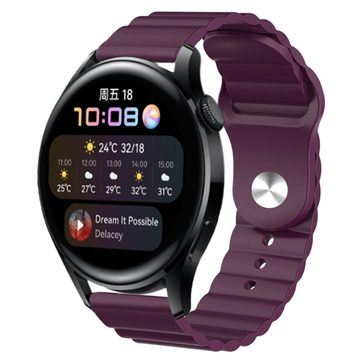 For Huawei Watch 3 22mm Corrugated Silicone Watch Band