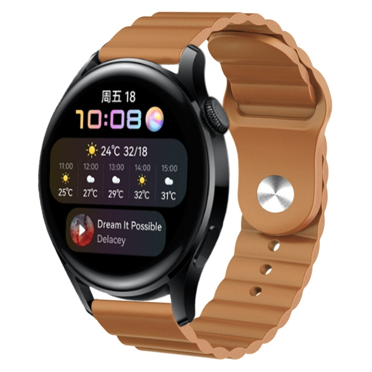 For Huawei Watch 3 22mm Corrugated Silicone Watch Band
