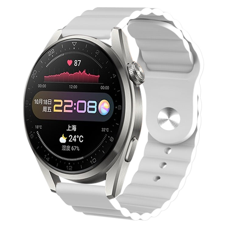 For Huawei Watch 3 Pro 22mm Corrugated Silicone Watch Band