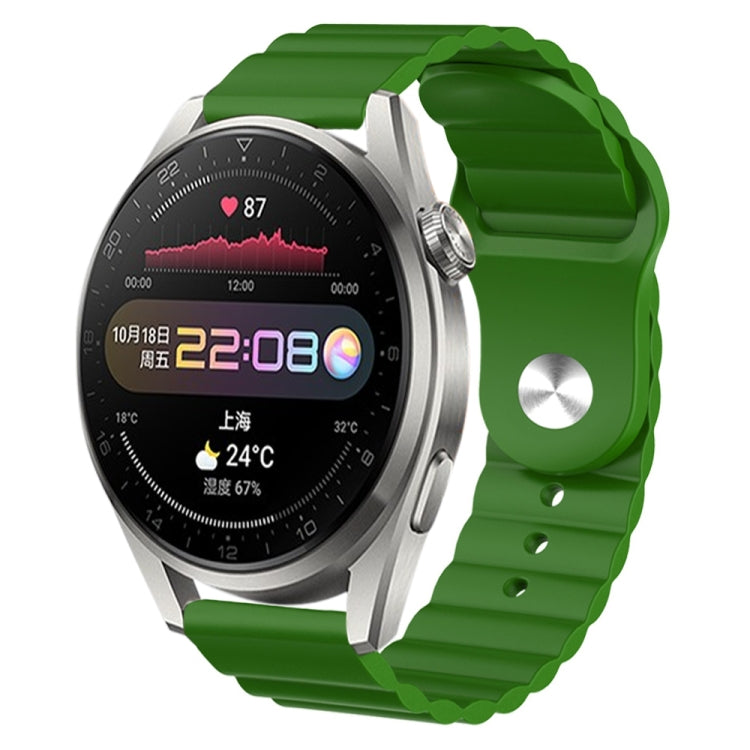 For Huawei Watch 3 Pro 22mm Corrugated Silicone Watch Band