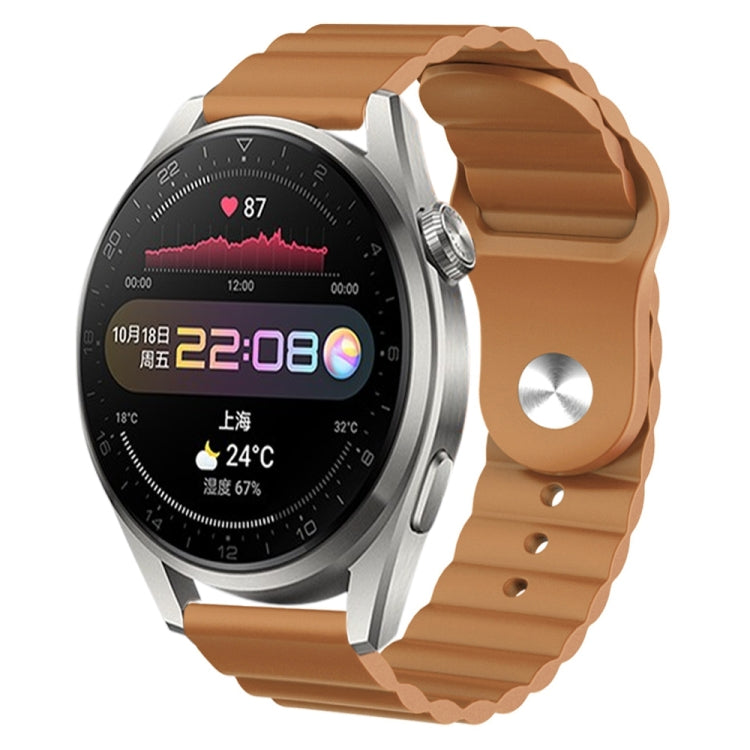 For Huawei Watch 3 Pro 22mm Corrugated Silicone Watch Band