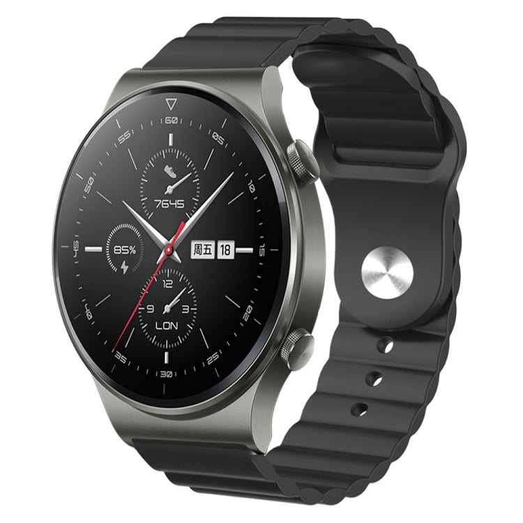 For Huawei GT2 Pro 22mm Corrugated Silicone Watch Band