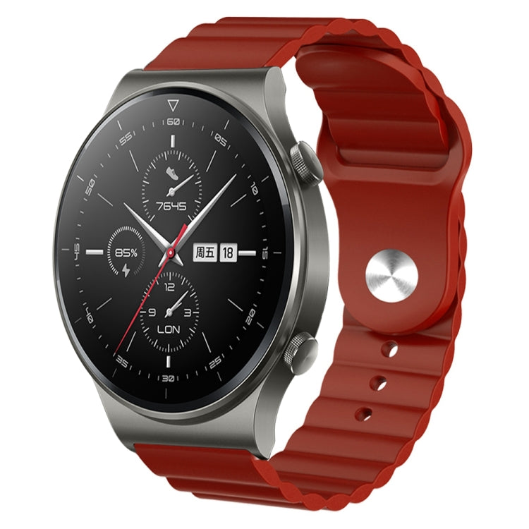For Huawei GT2 Pro 22mm Corrugated Silicone Watch Band