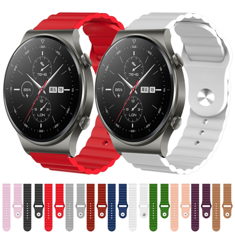For Huawei GT2 Pro 22mm Corrugated Silicone Watch Band