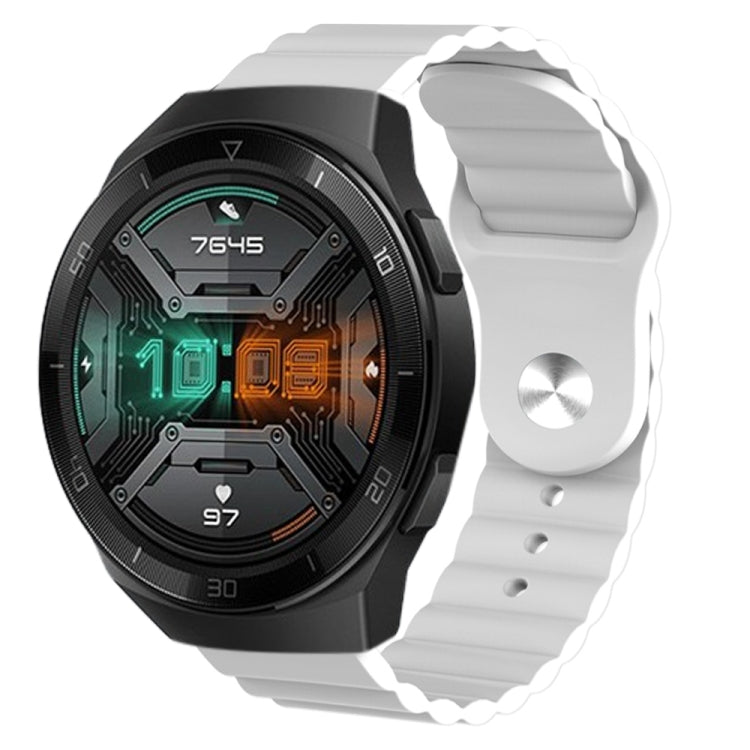 For Huawei Watch GT 2E 22mm Corrugated Silicone Watch Band