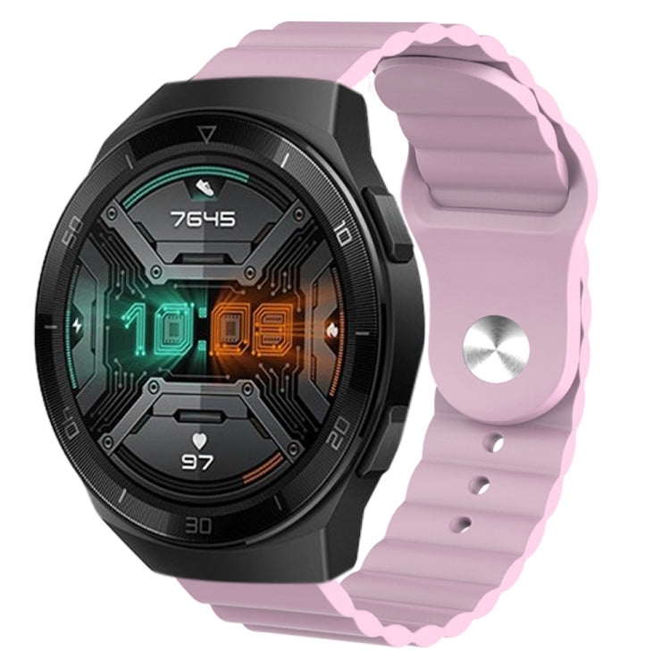 For Huawei Watch GT 2E 22mm Corrugated Silicone Watch Band