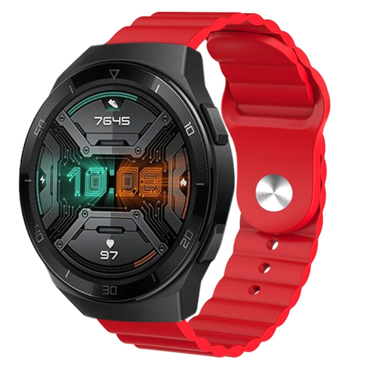 For Huawei Watch GT 2E 22mm Corrugated Silicone Watch Band
