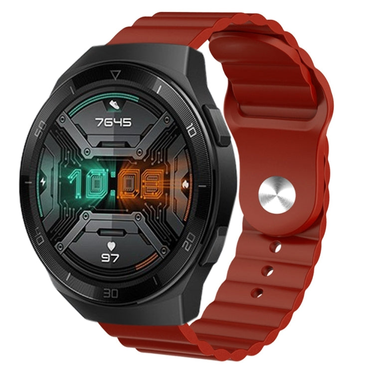 For Huawei Watch GT 2E 22mm Corrugated Silicone Watch Band