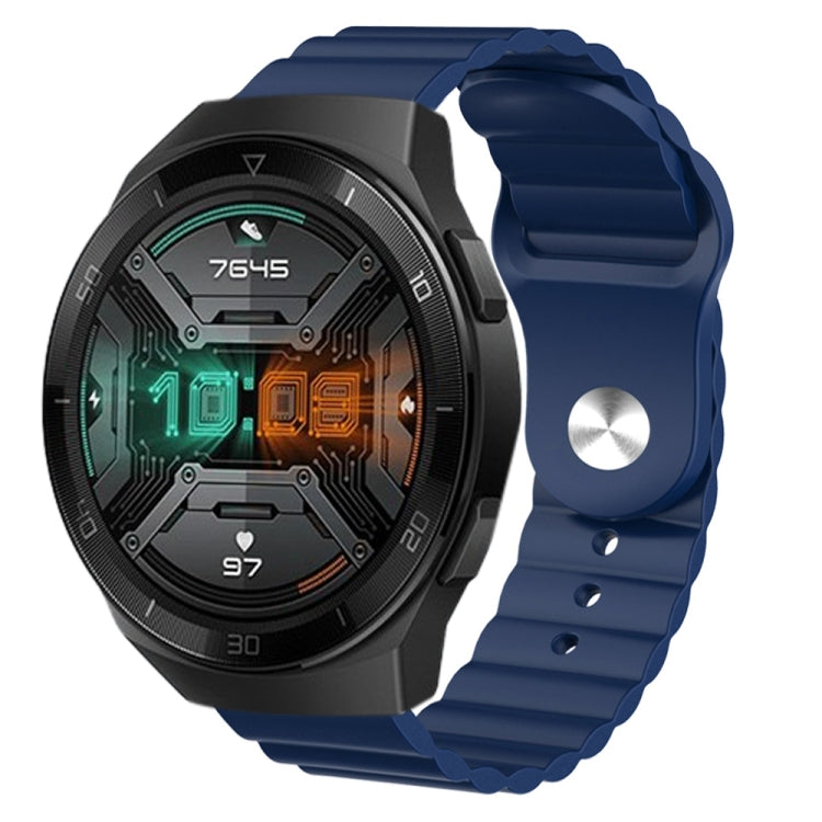 For Huawei Watch GT 2E 22mm Corrugated Silicone Watch Band