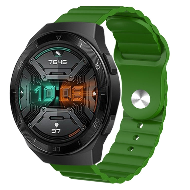 For Huawei Watch GT 2E 22mm Corrugated Silicone Watch Band