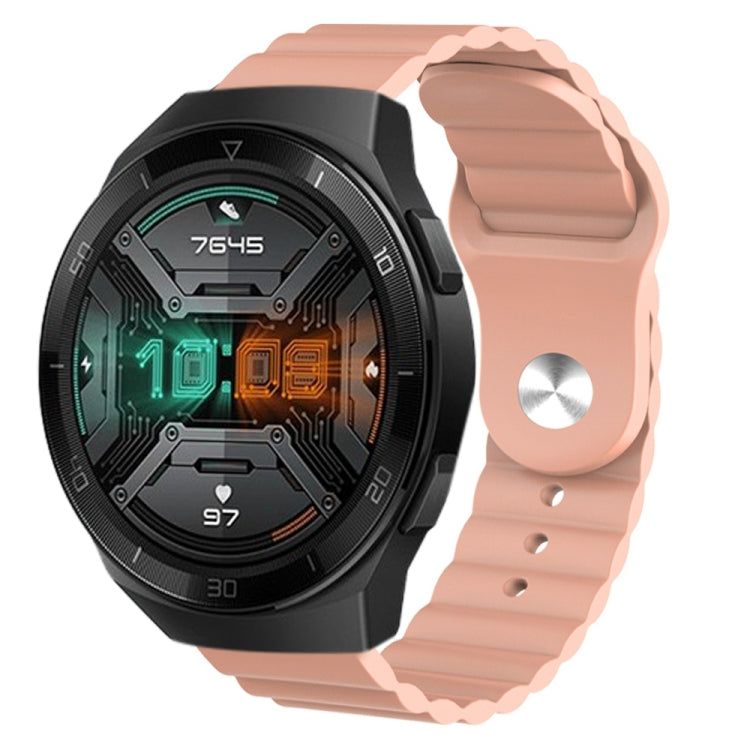 For Huawei Watch GT 2E 22mm Corrugated Silicone Watch Band