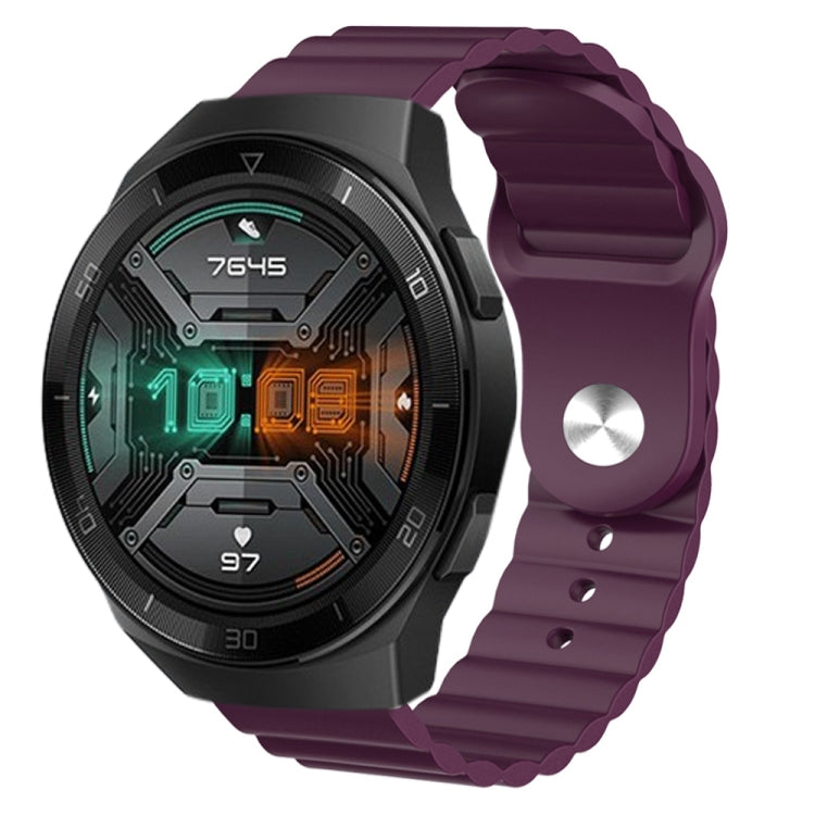 For Huawei Watch GT 2E 22mm Corrugated Silicone Watch Band