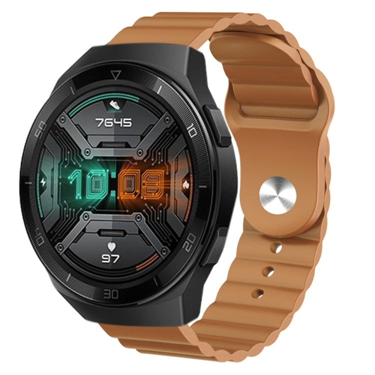 For Huawei Watch GT 2E 22mm Corrugated Silicone Watch Band